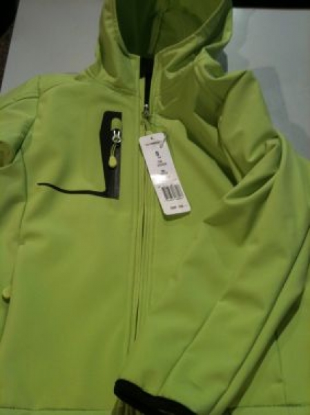 Vercorin - Kapuzen-Softshell-Jacke für Kids in Lime